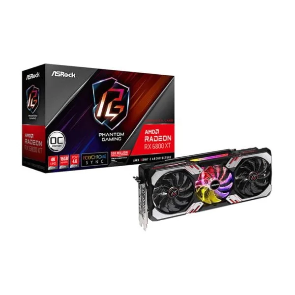 ASRock Radeon RX 6800 XT Phantom Gaming D 16G OC - ATLAS GAMING - Cartes Graphiques|Cartes Graphiques 16GB ASRock Maroc - PC Gamer Maroc - Workstation Maroc