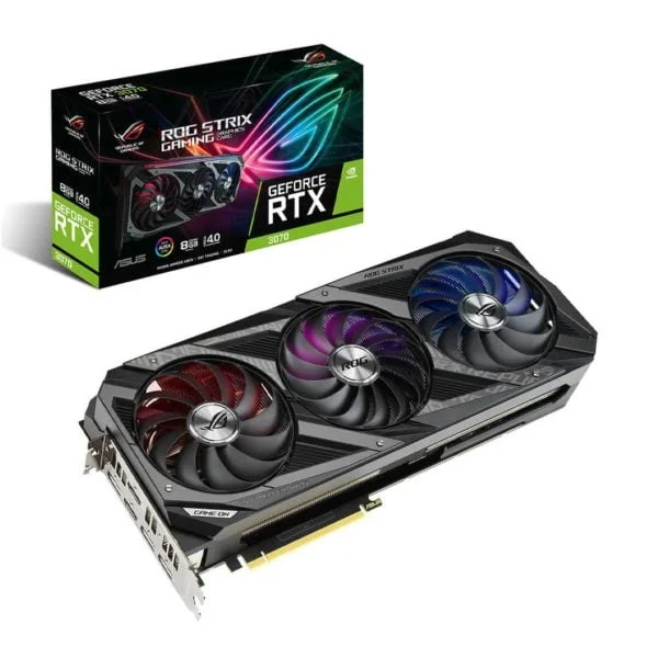 Asus ROG STRIX GeForce RTX 3070 O8G Gaming V2 - ATLAS GAMING - Cartes Graphiques|Cartes Graphiques 8GB Asus ROG Maroc - PC Gamer Maroc - Workstation Maroc