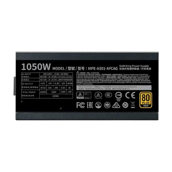 Cooler Master MWE 1050W V2 Gold Modulaire – Image 6