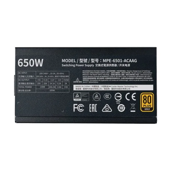 Cooler Master MWE 650W V2 Gold Modulaire – Image 4