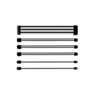 Cooler Master Sleeved Extension Cable Kit Blanc et Noir - ATLAS GAMING - Modding Cooler Master Maroc - PC Gamer Maroc - Workstation Maroc