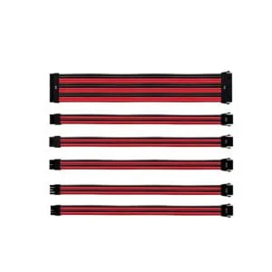Cooler Master Sleeved Extension Cable Kit Rouge et Noir - ATLAS GAMING - Modding Cooler Master Maroc - PC Gamer Maroc - Workstation Maroc