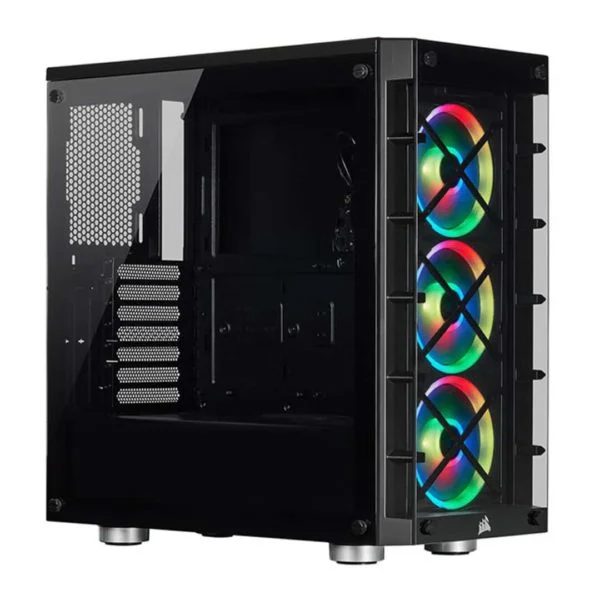 Corsair Crystal 465X RGB Black - ATLAS GAMING - Boitiers|Boitiers RGB Corsair Maroc - PC Gamer Maroc - Workstation Maroc