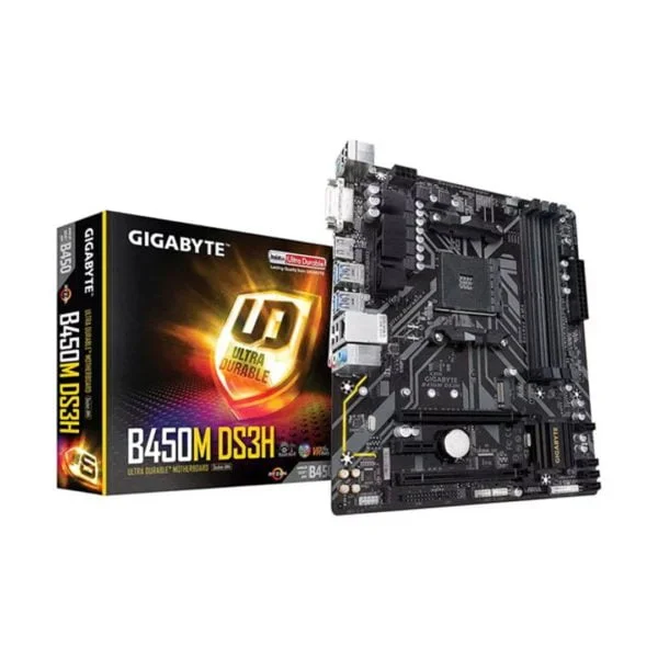 Gigabyte B450M H 1.0 - ATLAS GAMING - Carte Mère Gigabyte Maroc - PC Gamer Maroc - Workstation Maroc