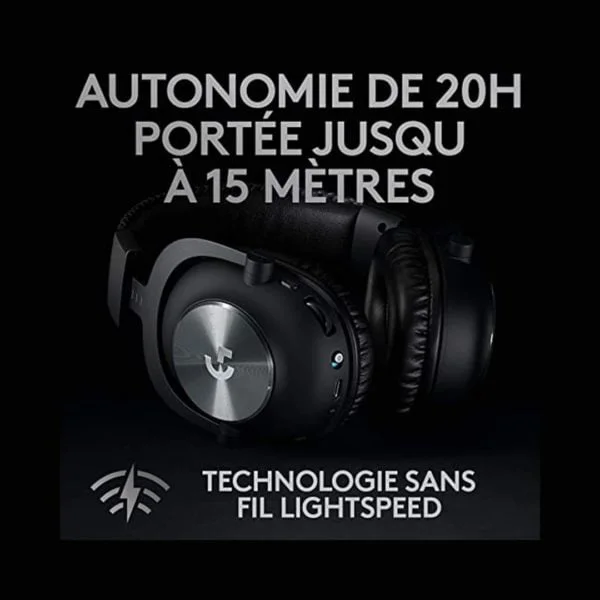 Logitech G Pro X Wireless Lightspeed Gaming Headset Noir – Image 2