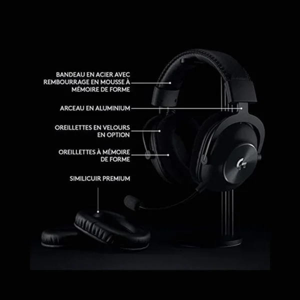 Logitech G Pro X Wireless Lightspeed Gaming Headset Noir – Image 4