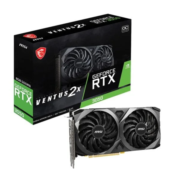 MSI GeForce RTX 3050 Ventus 2X 8G OC - ATLAS GAMING - Cartes Graphiques|Cartes Graphiques 8GB MSI Maroc - PC Gamer Maroc - Workstation Maroc