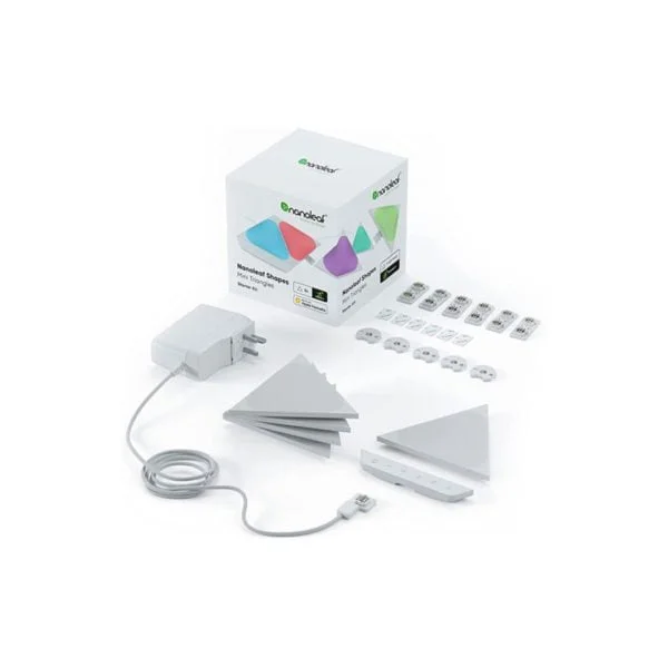 Nanoleaf Shapes Triangles Mini Starter Kit 5PK - ATLAS GAMING - Triangles Nanoleaf Maroc - PC Gamer Maroc - Workstation Maroc
