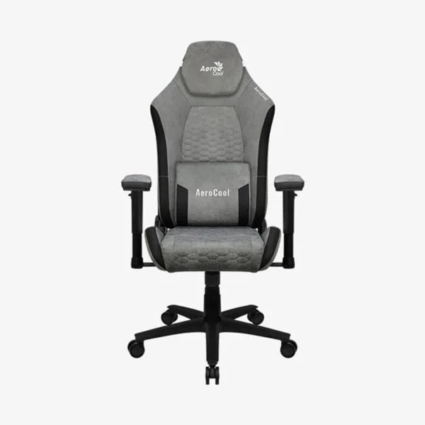 Aerocool Crown Aerosuede Grey Stone - ATLAS GAMING - Chaise Gamer Aerocool Maroc - PC Gamer Maroc - Workstation Maroc