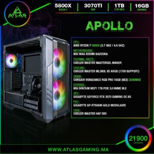 Apollo - ATLAS GAMING - PC Gamer Atlas Gaming Maroc - PC Gamer Maroc - Workstation Maroc
