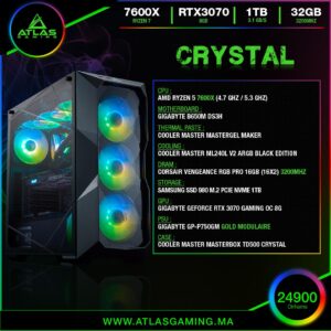 Crystal - ATLAS GAMING - PC Gamer Atlas Gaming Maroc - PC Gamer Maroc - Workstation Maroc