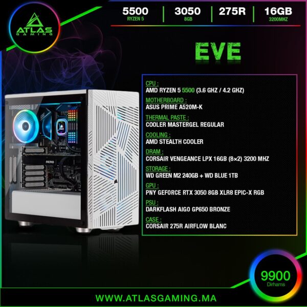 Eve - ATLAS GAMING - PC Gamer Atlas Gaming Maroc - PC Gamer Maroc - Workstation Maroc