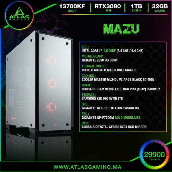 Mazu - ATLAS GAMING - Workstation Atlas Gaming Maroc - PC Gamer Maroc - Workstation Maroc