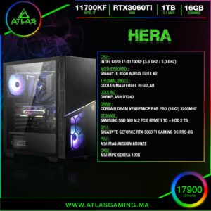 HERA - ATLAS GAMING - Workstation Atlas Gaming Maroc - PC Gamer Maroc - Workstation Maroc