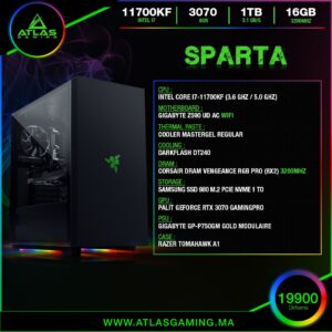 Sparta - ATLAS GAMING - Workstation Atlas Gaming Maroc - PC Gamer Maroc - Workstation Maroc