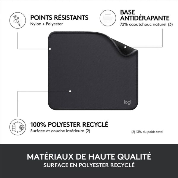 Logitech Mouse Pad Studio Series Noir – Image 3